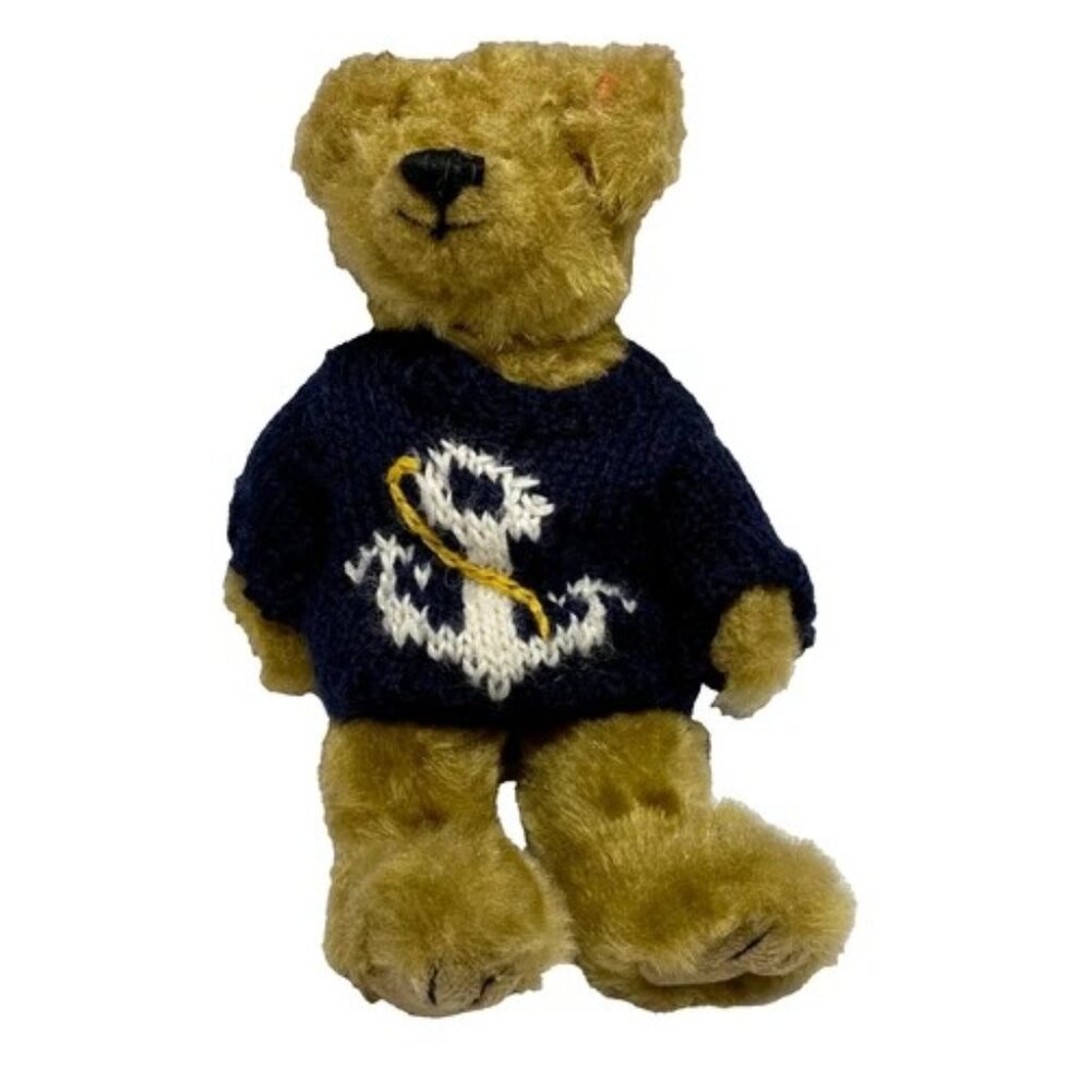 Vintage Ty Attic Treasures Salty Brown‎ Bear Jointed Plush Nautical Sweater 1993